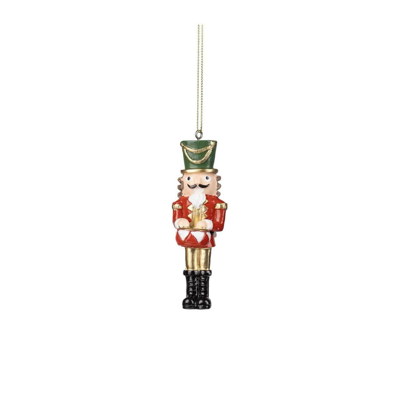 Painted Resin Nutcracker Ornament